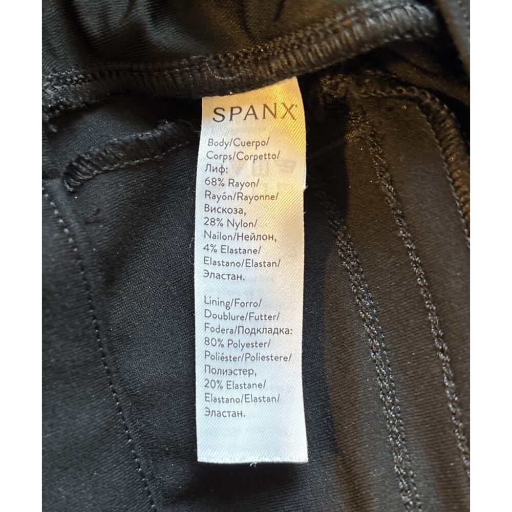 Spanx The Perfect Pant Ankle Sz Small Tall Back Seam Black Ponte Pull On Stretch - Picture 10 of 11
